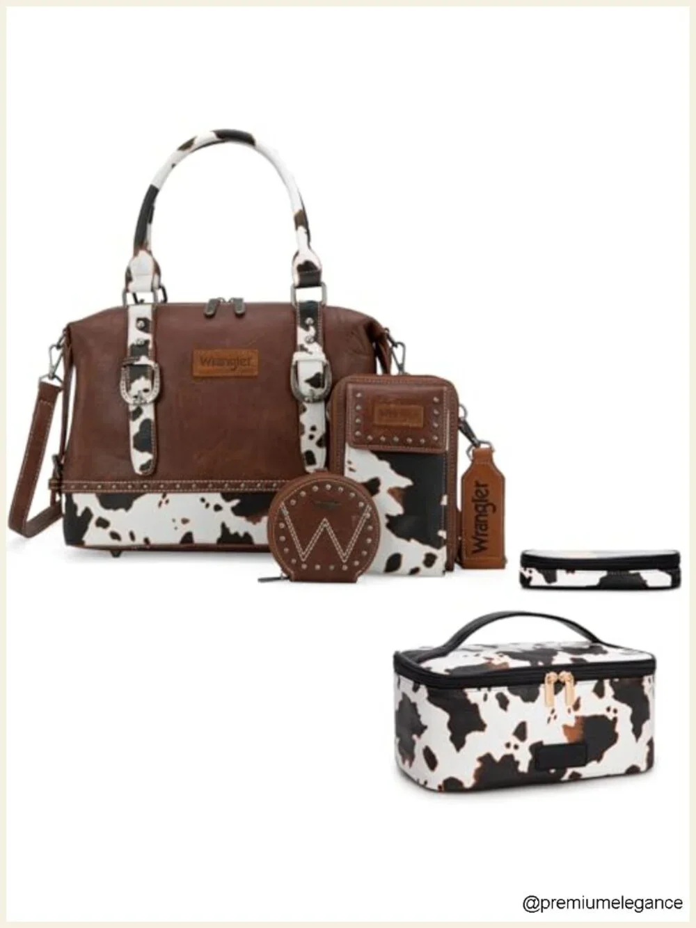 3 Piece Doctor Bag Set with Travel Makeup Bag - Satchel Set